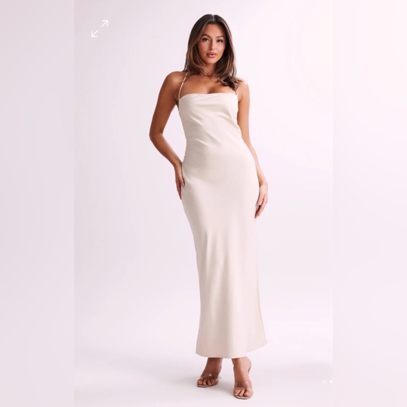 Meshki satin maxi dress NEW - Picture 4 of 8